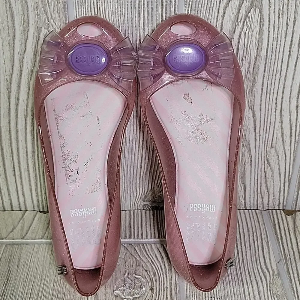 Mel Melissa Ultragirl Trick or Treat Glitter Jelly Flats Kids Size 12